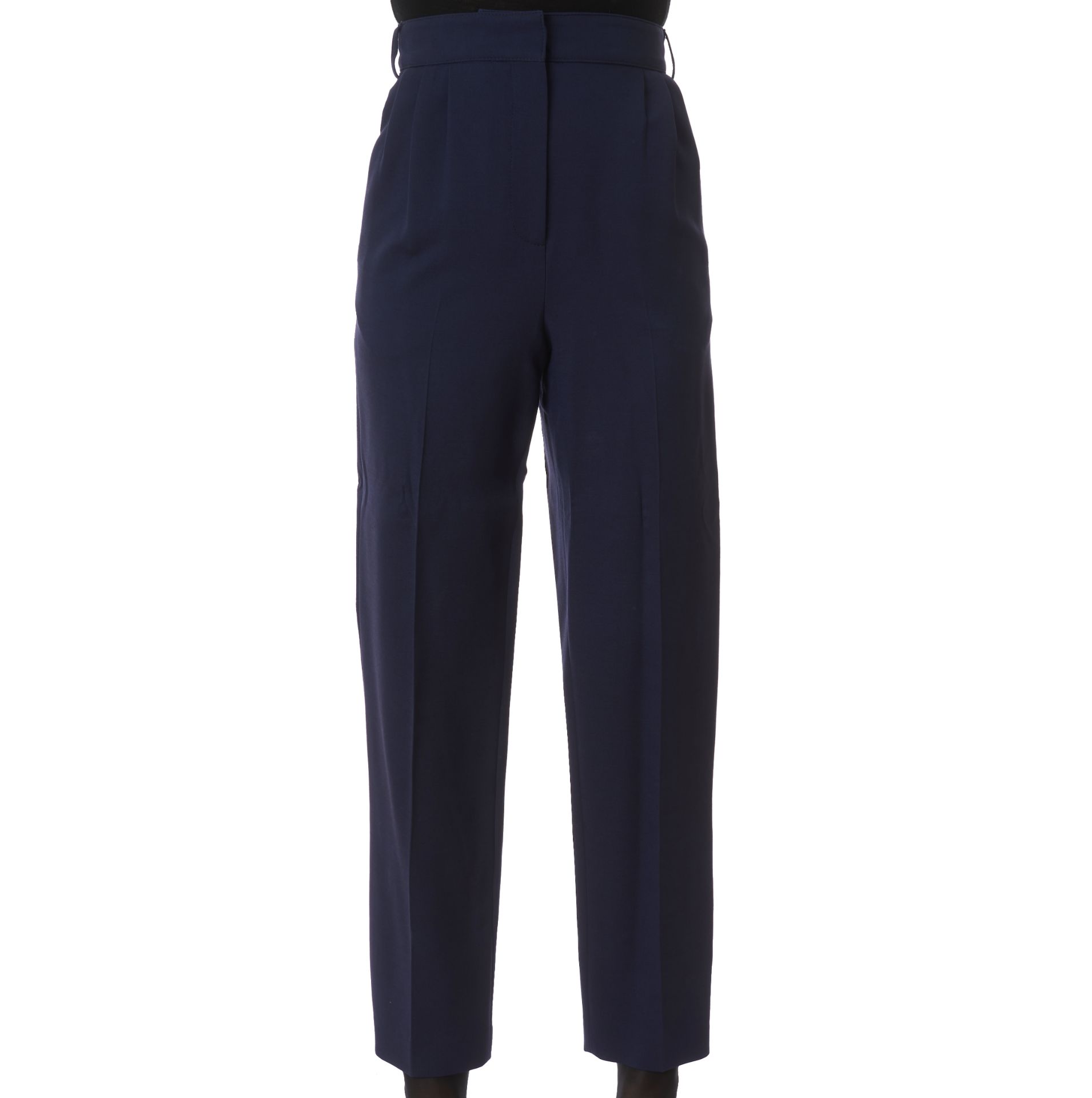 NO RESERVE ALEXANDER MCQUEEN NAVY BLUE TROUSERS