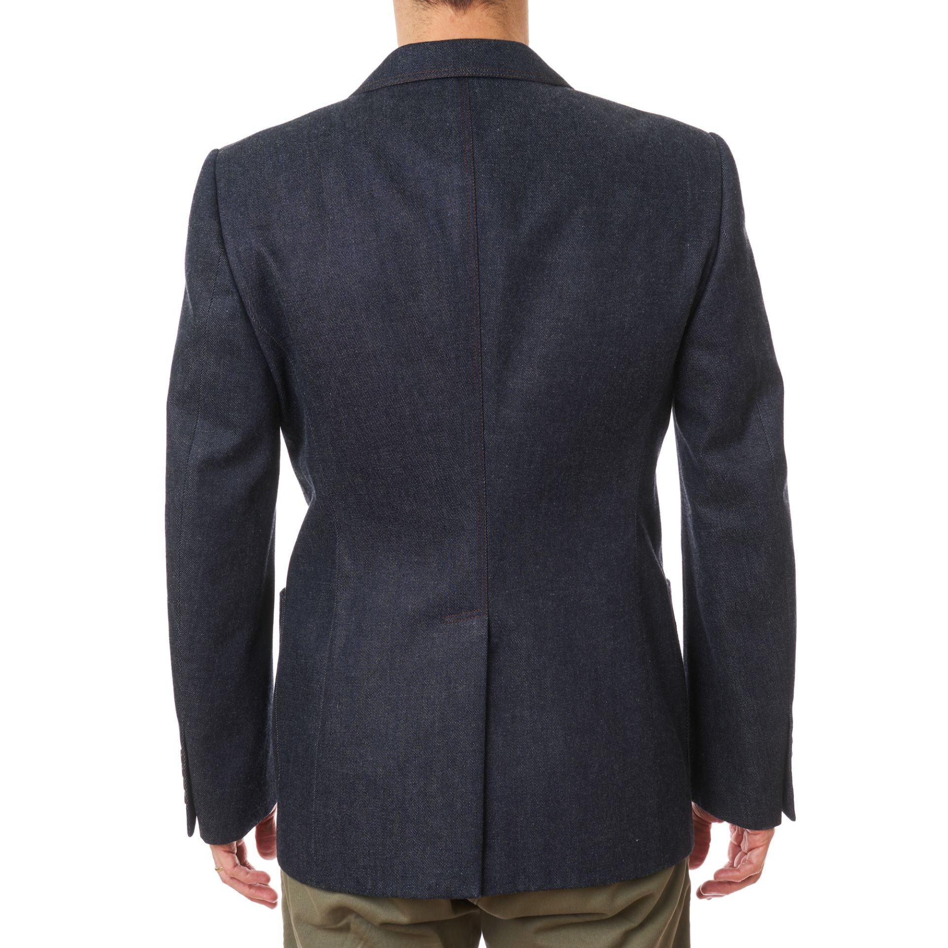 NO RESERVE ALEXANDER MCQUEEN MEN’S DENIM BLAZER - Image 2 of 2