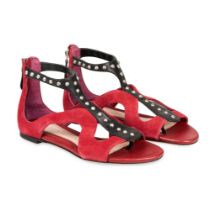 NO RESERVE ALEXANDER MCQUEEN SUEDE AND LEATHER STUDDED SANDALS