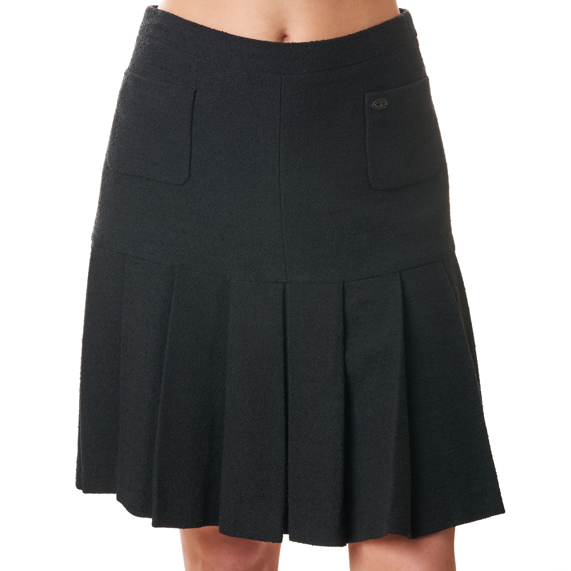 CHANEL PLEATED WOOL SKIRT