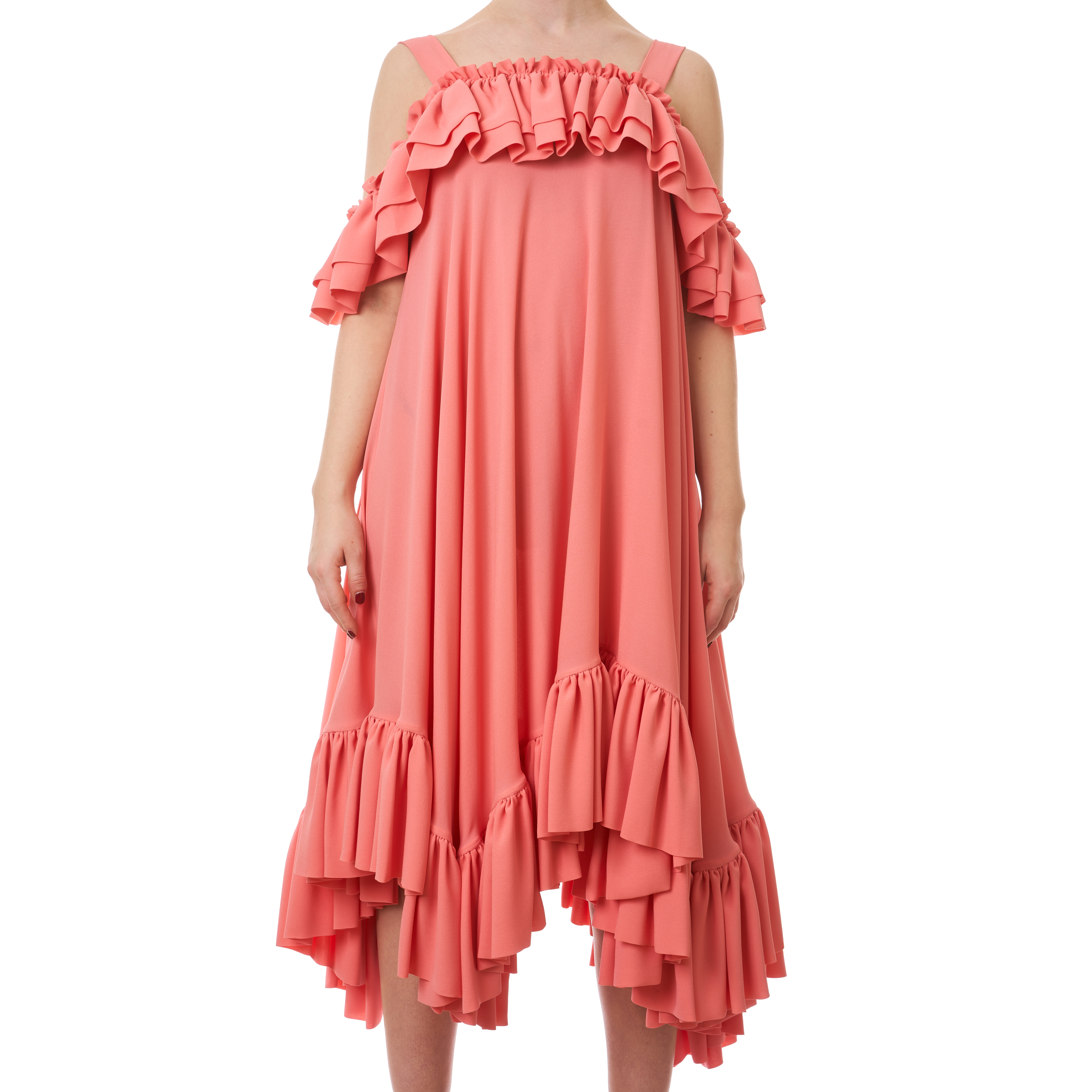 NO RESERVE ALEXANDER MCQUEEN RUFFLE DETAILED DAY DRESS