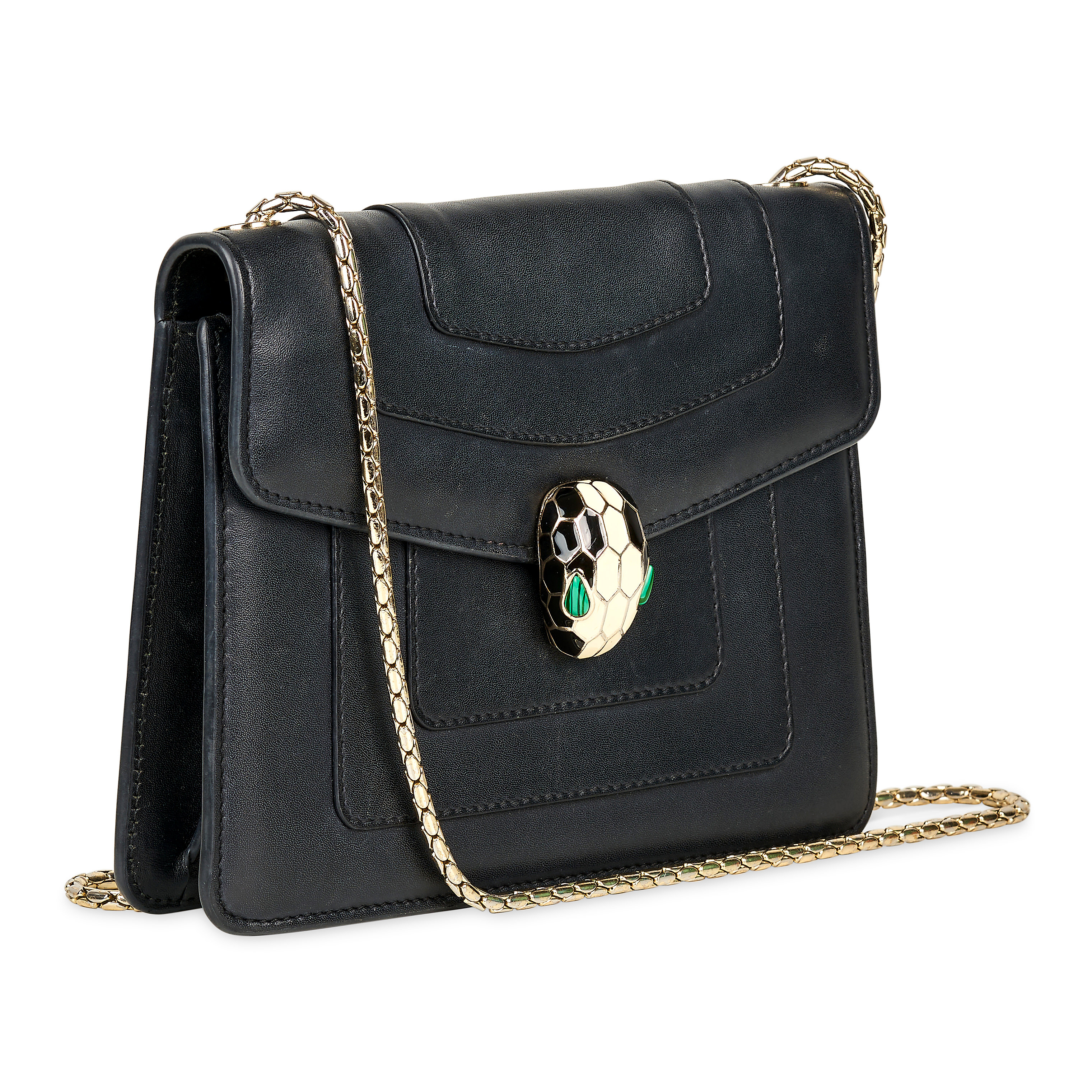 BULGARI SERPENTI FOREVER LEATHER CROSSBODY BAG