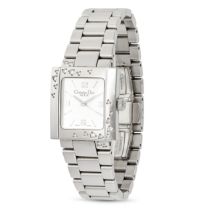 CHRISTIAN DIOR STAINLESS STEEL DIAMOND WRISTWATCH