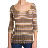 NO RESERVE PRADA STRIPED RIBBED TOP