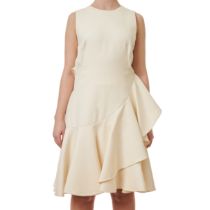 NO RESERVE ALEXANDER MCQUEEN CREAM RUFFLE DRESS