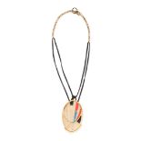 NO RESERVE VIONNET RESIN AND LEATHER NECKLACE