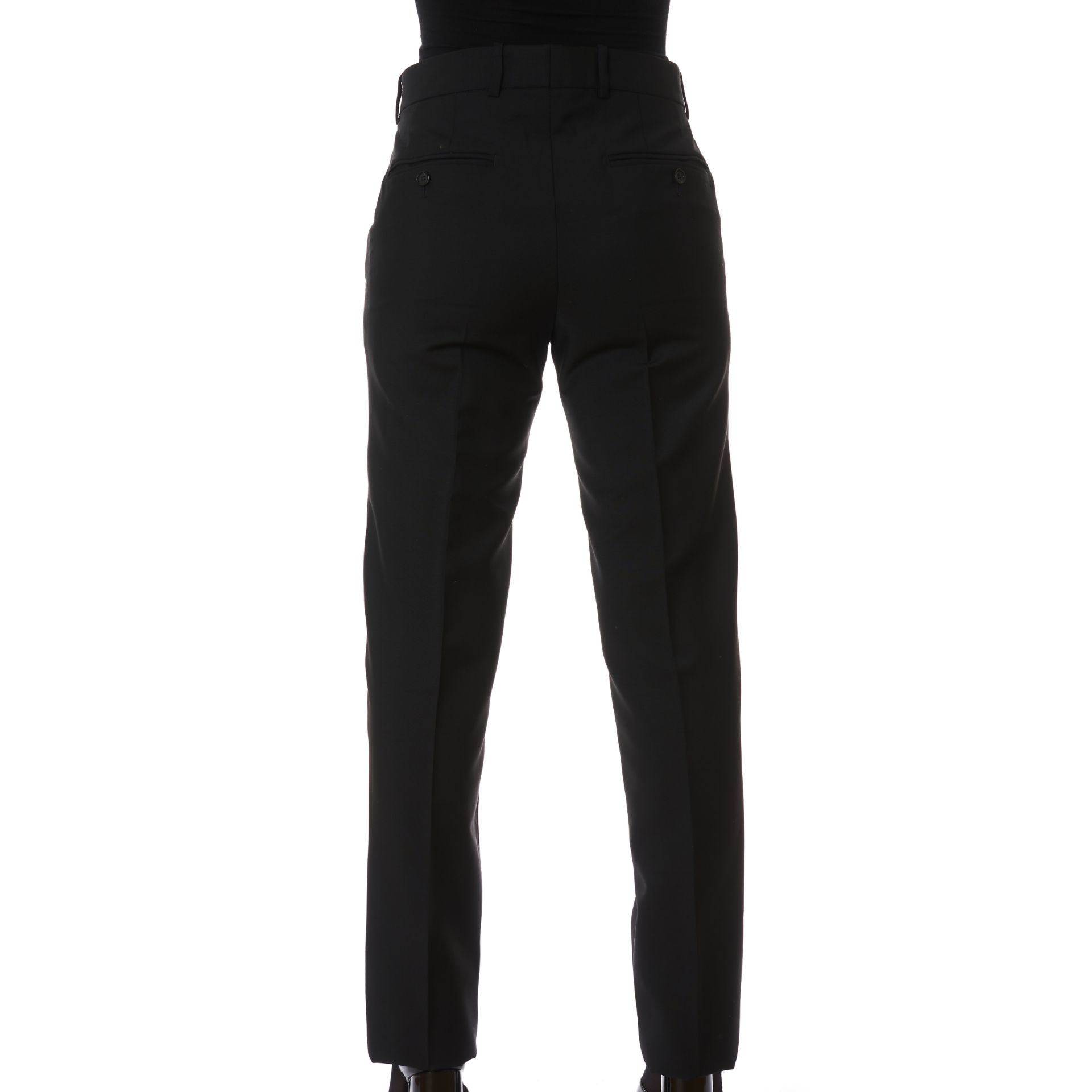 NO RESERVE ALEXANDER MCQUEEN BLACK SUIT TROUSERS - Bild 2 aus 2