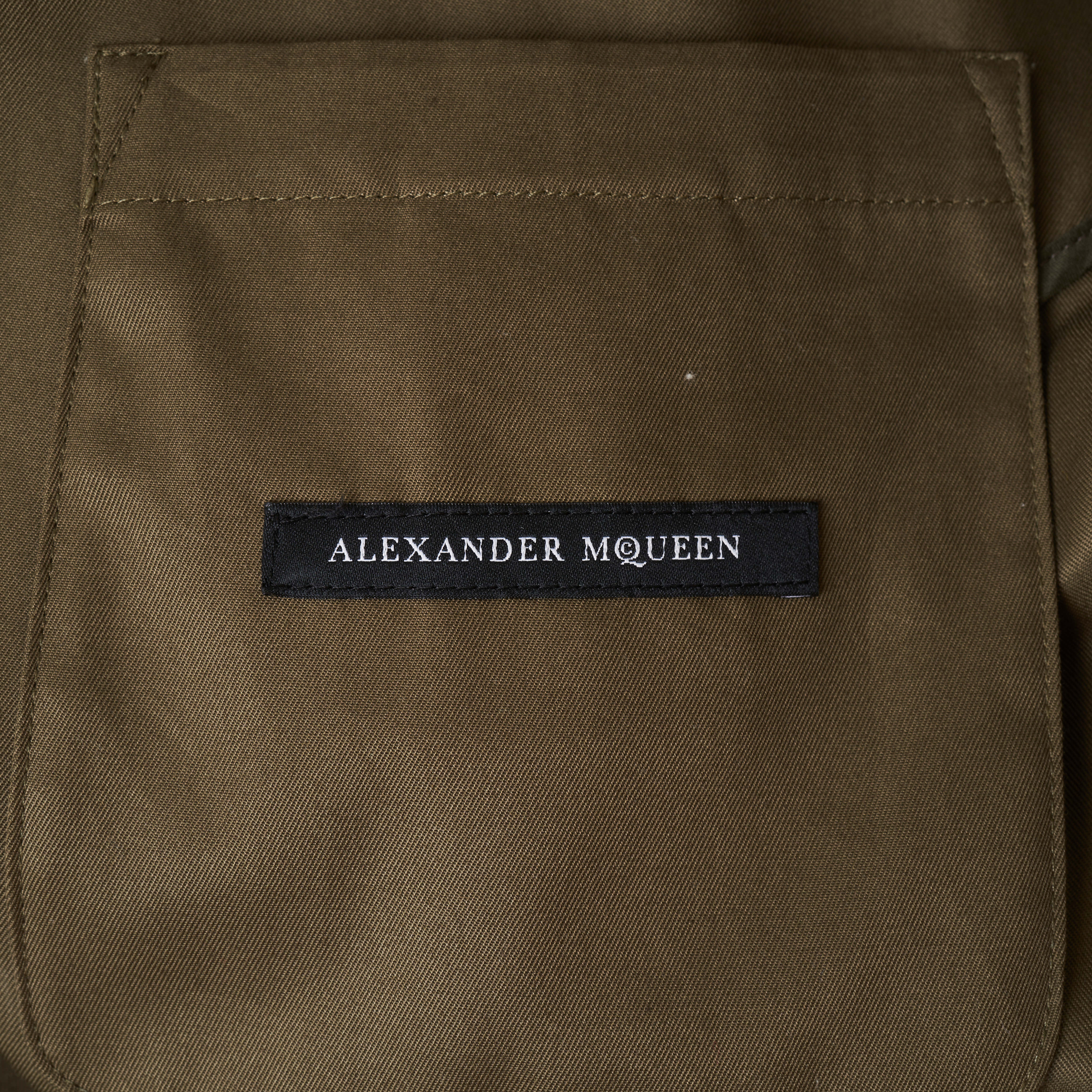 NO RESERVE ALEXANDER MCQUEEN MEN’S COTTON GABARDINE JACKET - Image 3 of 3