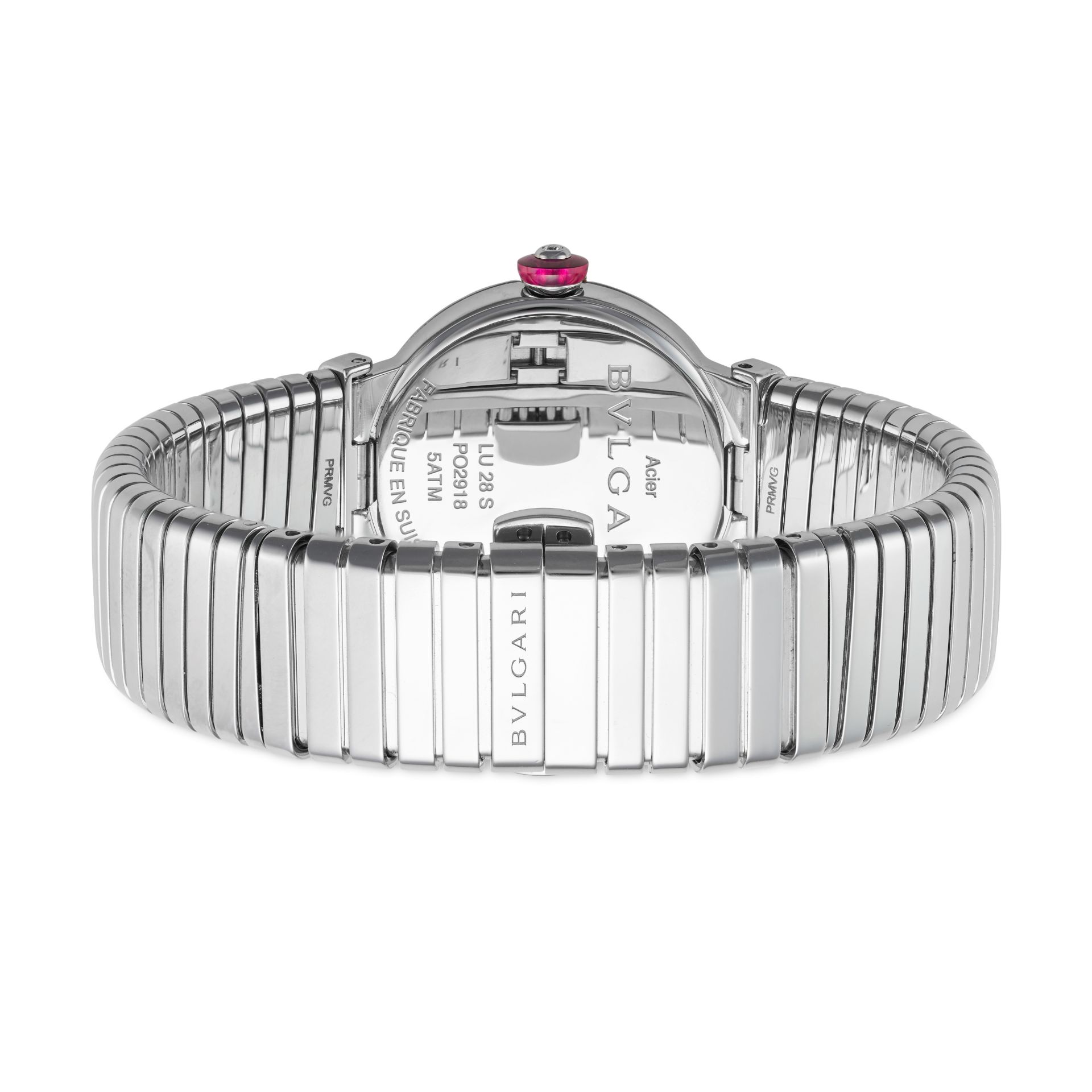 BULGARI, A LUCEA LADIES WRISTWATCH ref. LU28S in stainless steel, smooth bezel surrounding a blac... - Image 2 of 2