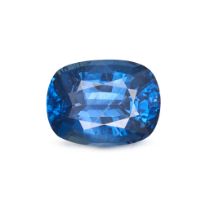 A 5.35 CARAT BURMA NO HEAT SAPPHIRE cushion cut, 5.35 carats. Accompanied by a facsimile GRS repo...