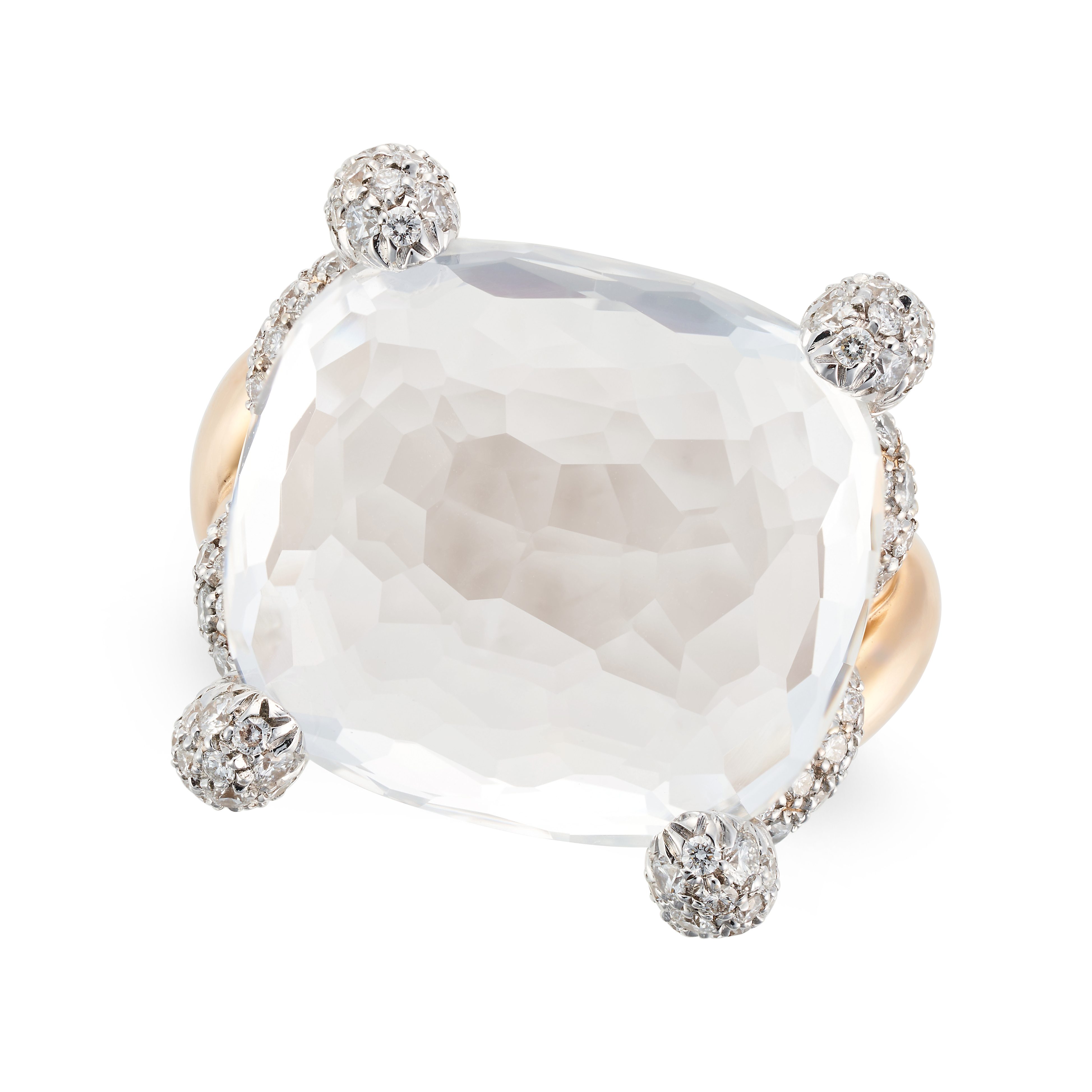 POMELLATO, A ROCK CRYSTAL AND DIAMOND DRESS RING set with a fancy cut rock crystal of approximate... - Image 2 of 2