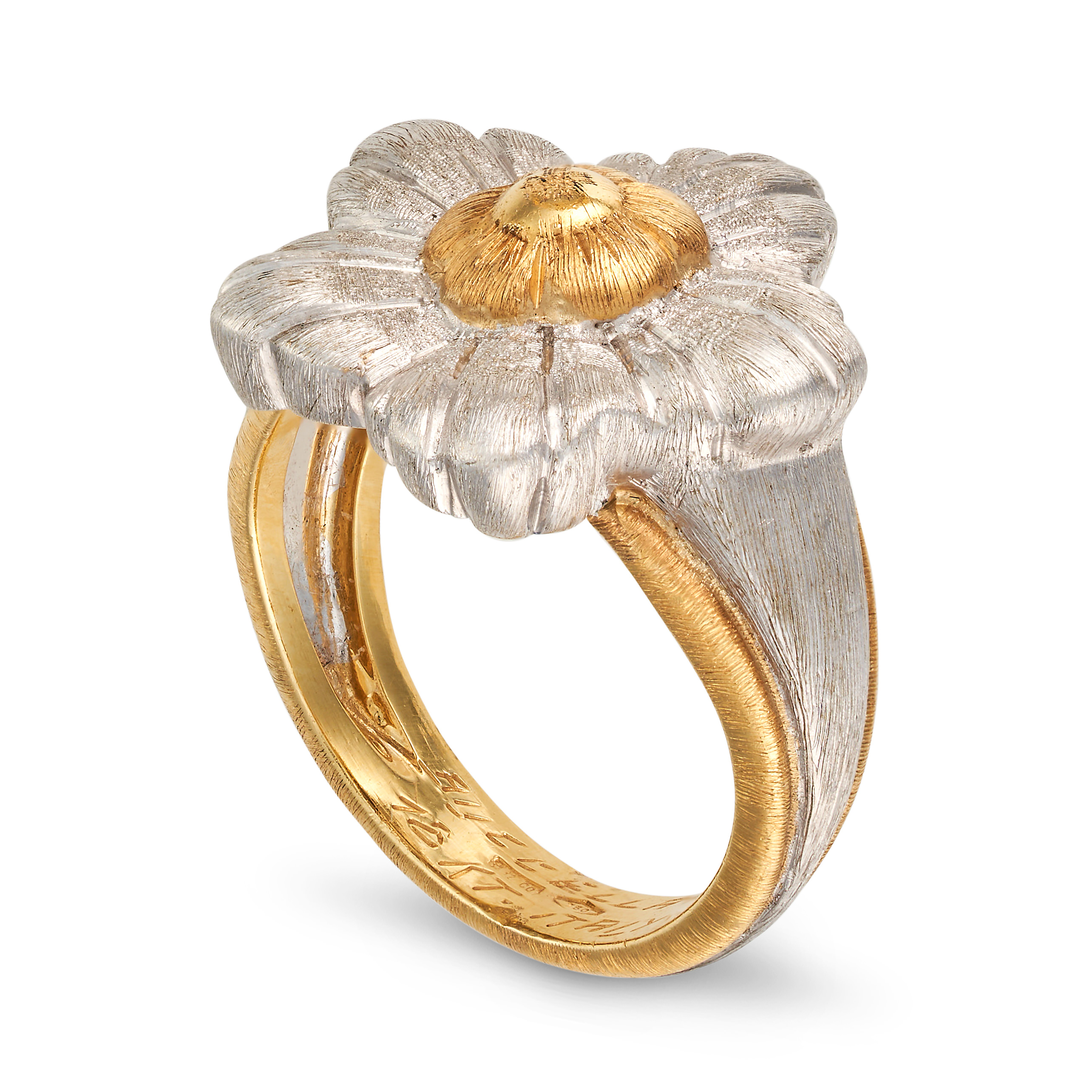 BUCCELLATI, A GOLD FLOWER RING designed as a flower head, signed Buccellati, stamped 18KT 750, si... - Image 2 of 2