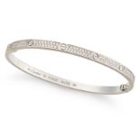 CARTIER, A SMALL MODEL LOVE BANGLE punctuated by screw motifs, signed Cartier and numbered, maker...