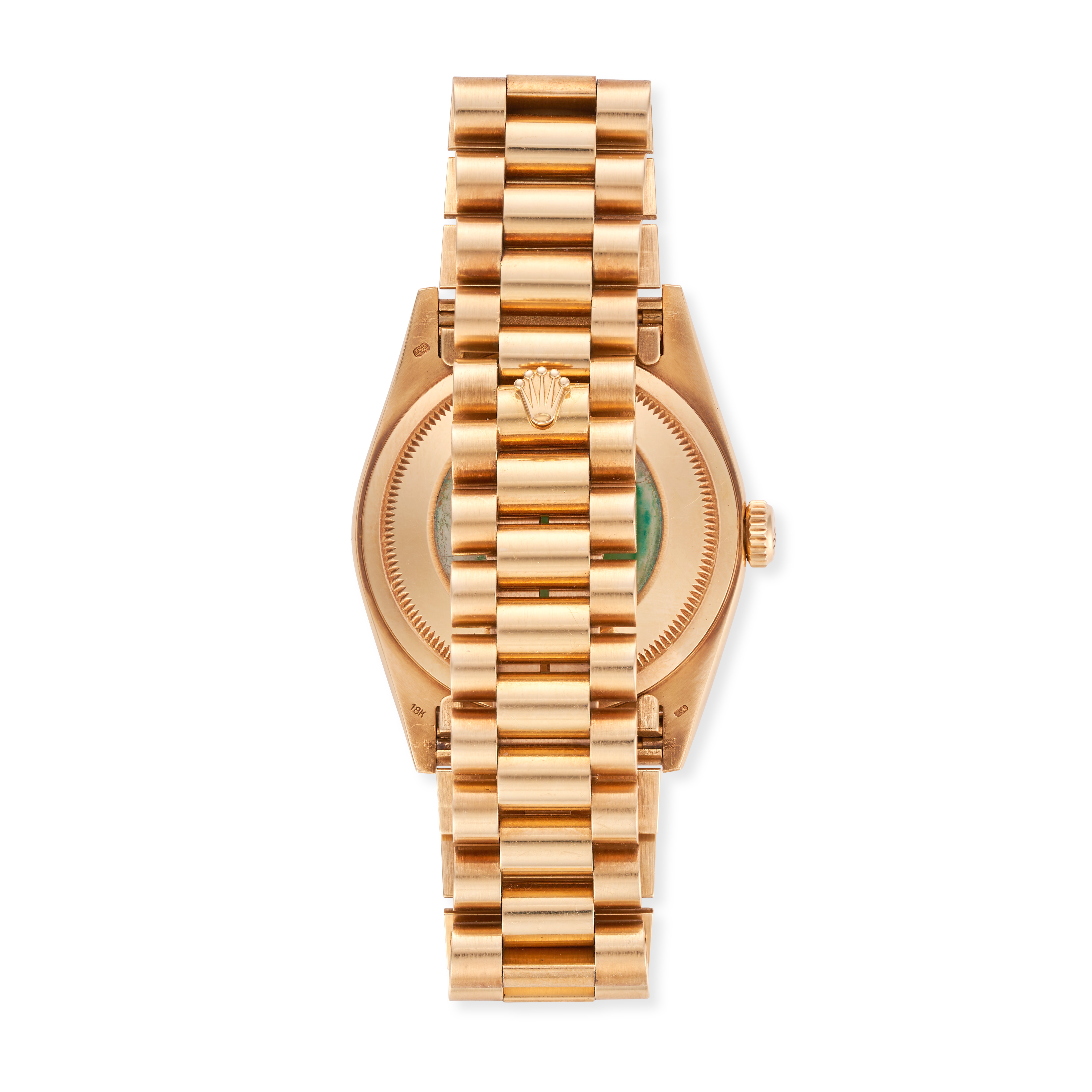 ROLEX, A DAY-DATE 36 WRISTWATCH in 18ct yellow gold, ref. 18238, E9XXXXX, circa 1990, gold fluted... - Image 2 of 3