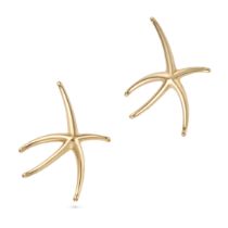 ELSA PERETTI FOR TIFFANY & CO., A PAIR OF STARFISH EARRINGS each designed as a starfish, signed E...