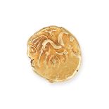 AN ANTIQUE ANGLO SAXON COIN in high carat yellow gold, no assay marks, 1.9cm, 5.9g.