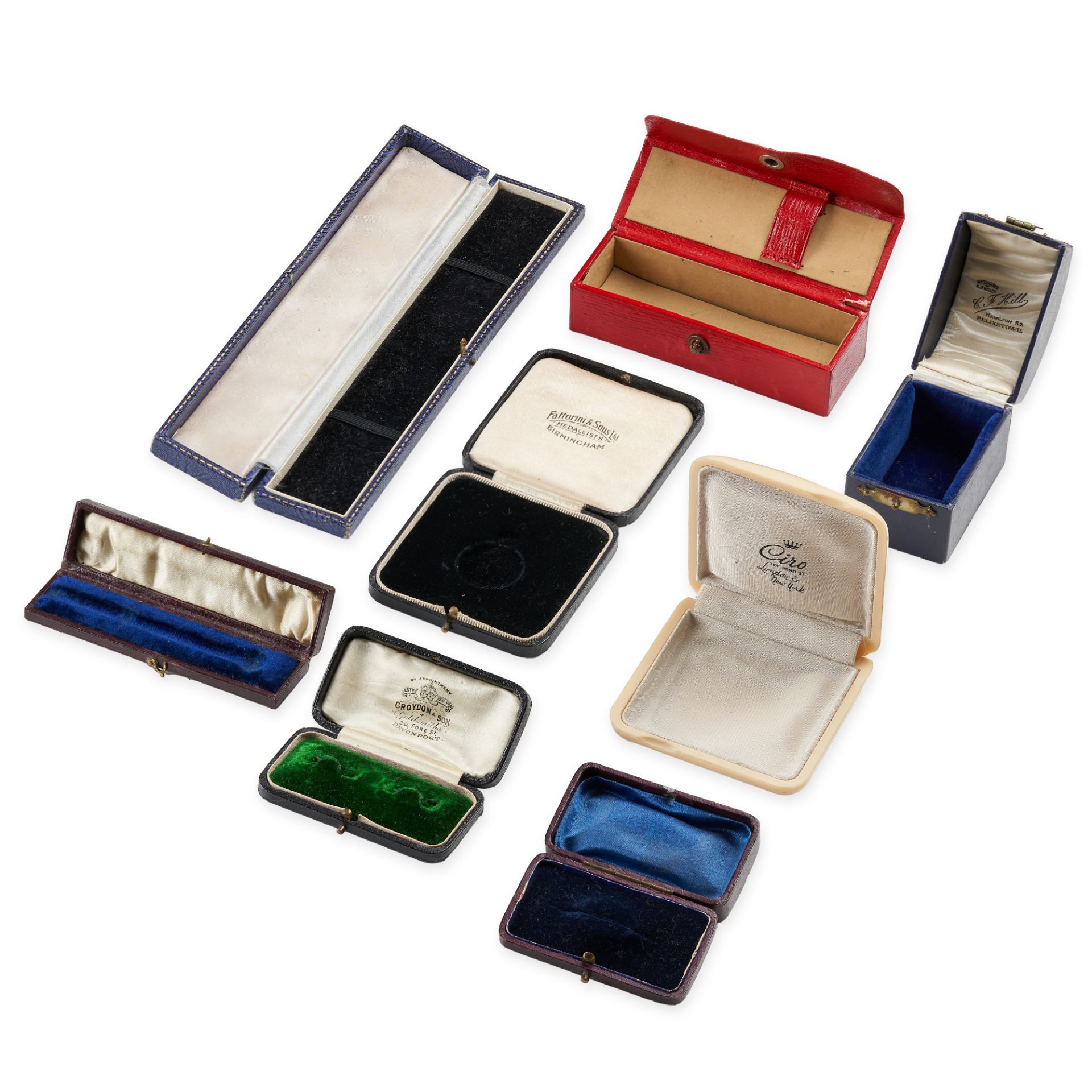 A COLLECTION OF VINTAGE AND ANTIQUE JEWELLERY BOXES comprising eight boxes of various functions. - Image 2 of 2