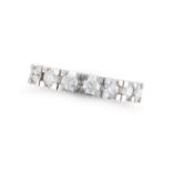 A DIAMOND HALF ETERNITY RING half set with a row of round brilliant cut diamonds, stamped 585, si...
