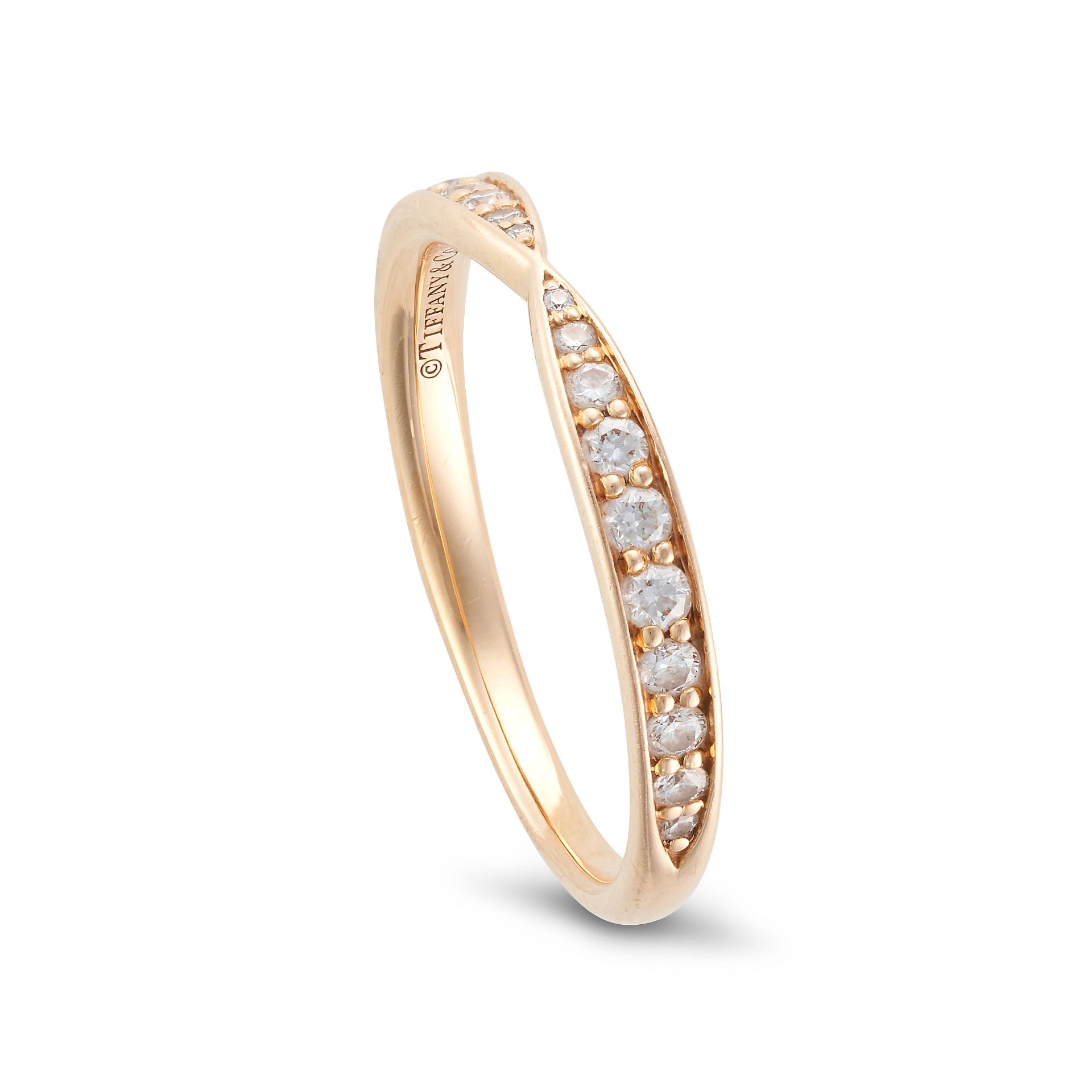 TIFFANY & CO., A DIAMOND HARMONY RING set with a row of round brilliant cut diamonds, signed Tiff... - Bild 2 aus 2