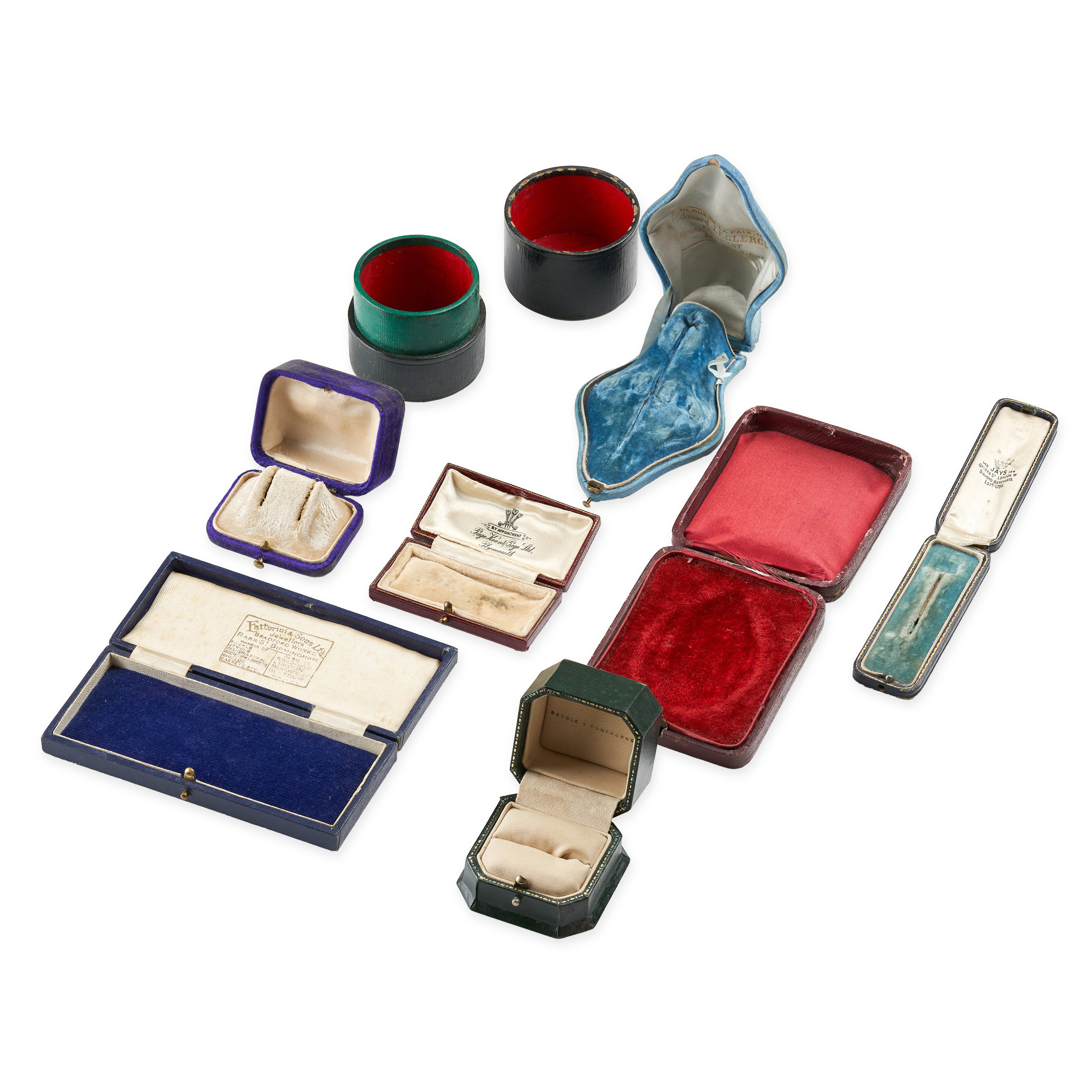 A COLLECTION OF VINTAGE AND ANTIQUE JEWELLERY BOXES comprising eight boxes of various functions, ... - Image 2 of 2