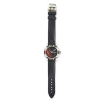 ROMAIN JEROME - A ROMAIN JEROME WRISTWATCH in lava stone dial with hand-painted red and yellow en...