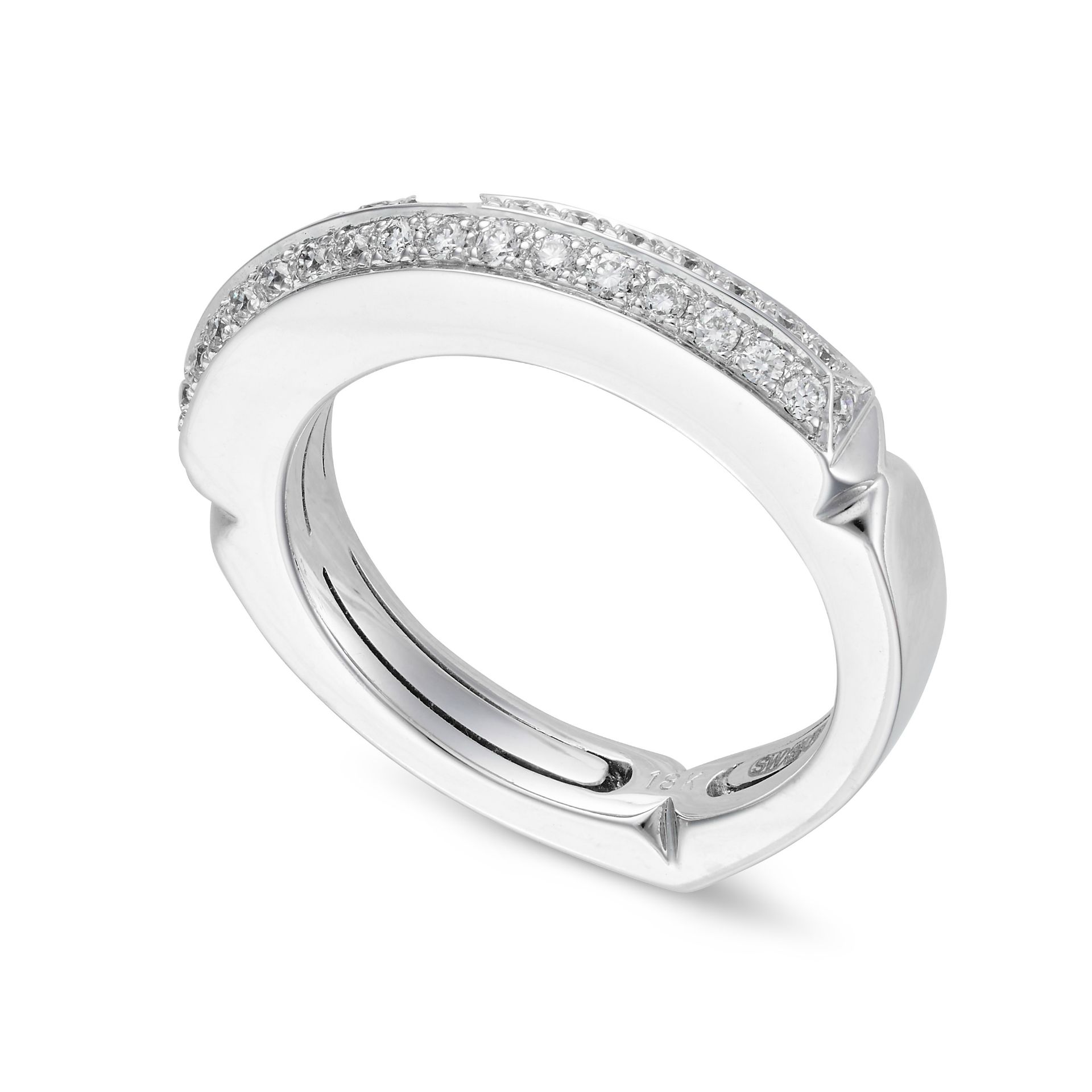 STEPHEN WEBSTER, A DIAMOND HALF ETERNITY RING in 18ct white gold, the stylised band pave set with... - Bild 2 aus 2