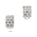 CHIMENTO, A PAIR OF DIAMOND EARRINGS each in woven design set throughout with round brilliant cut...