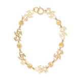 CHANEL, A VINTAGE NECKLACE comprising a row of fancy links each spelling Chanel, alternating with...