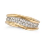 TIFFANY & CO., A DIAMOND RING pave set with rows of round brilliant cut diamonds, signed Tiffany ...