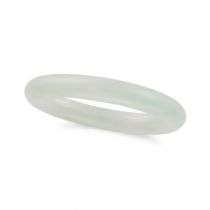 A BURMESE TYPE A PALE GREEN JADEITE JADE BANGLE comprising a single hoop of polished jadeite jade...