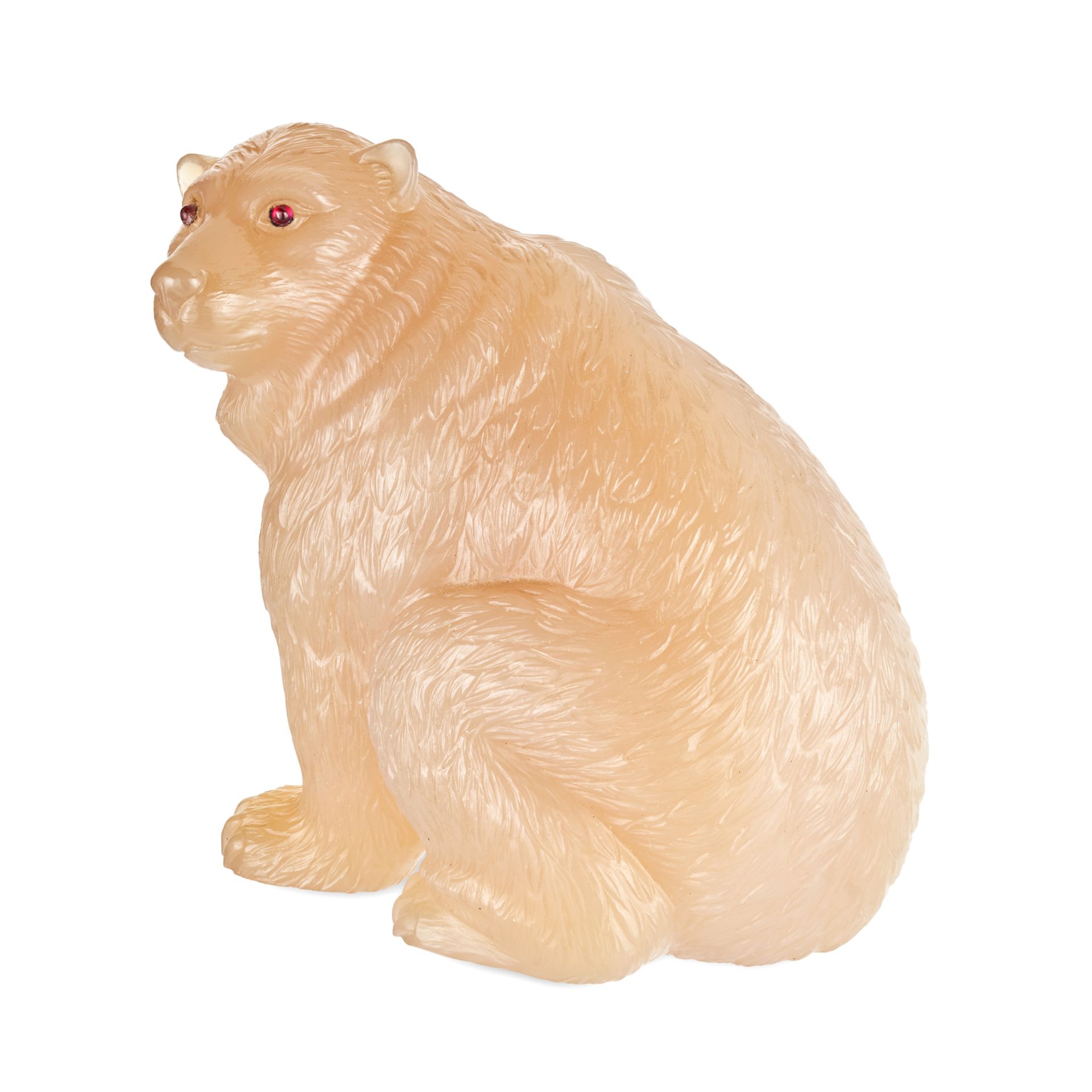 FABERGE, A RARE JEWELLED AGATE MODEL OF A POLAR BEAR, ST PETERSBURG, CIRCA 1900 - Bild 4 aus 10