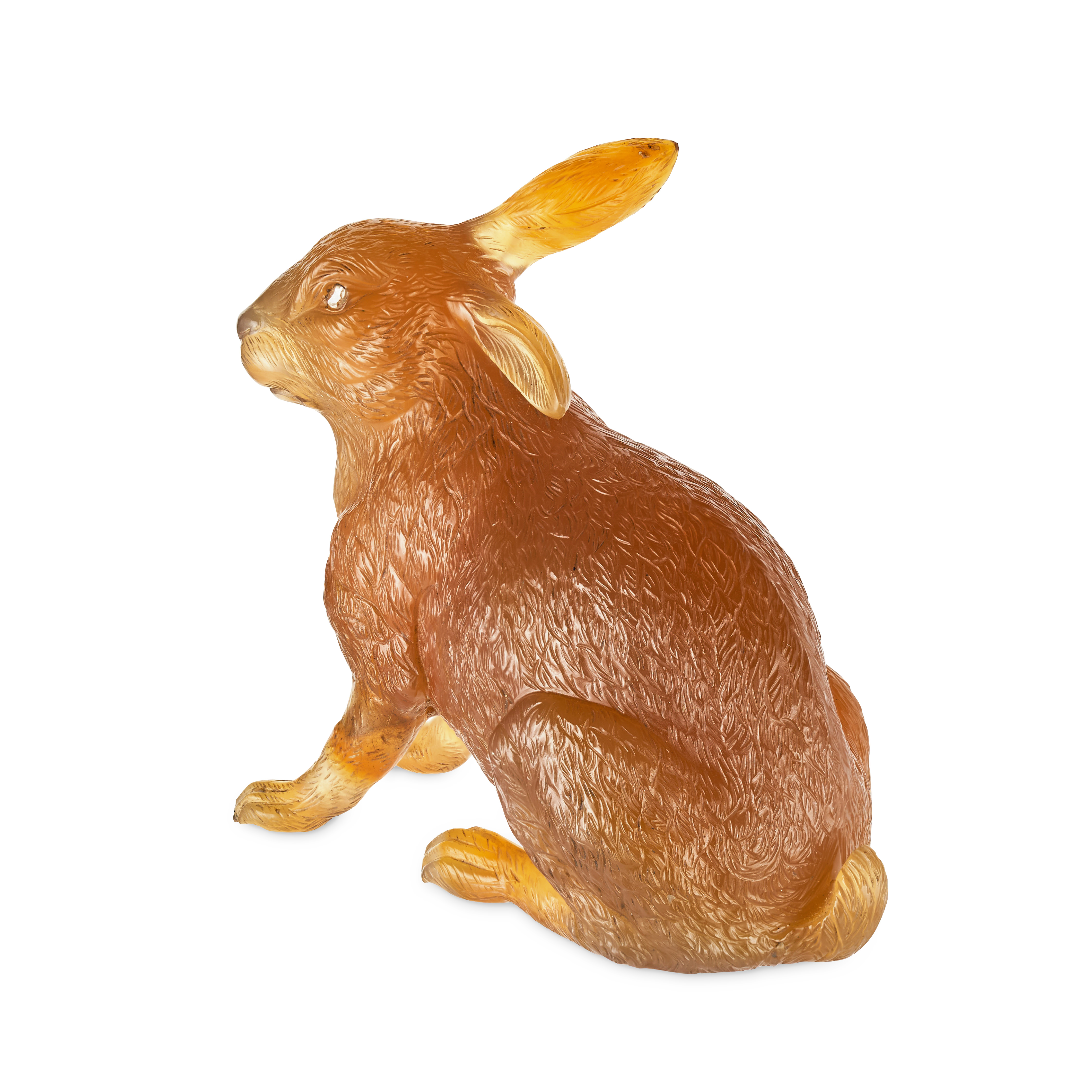 FABERGE, A JEWELLED AGATE FIGURE OF A HARE / LEVERETT, ST PETERSBURG, CIRCA 1900 - Image 3 of 10
