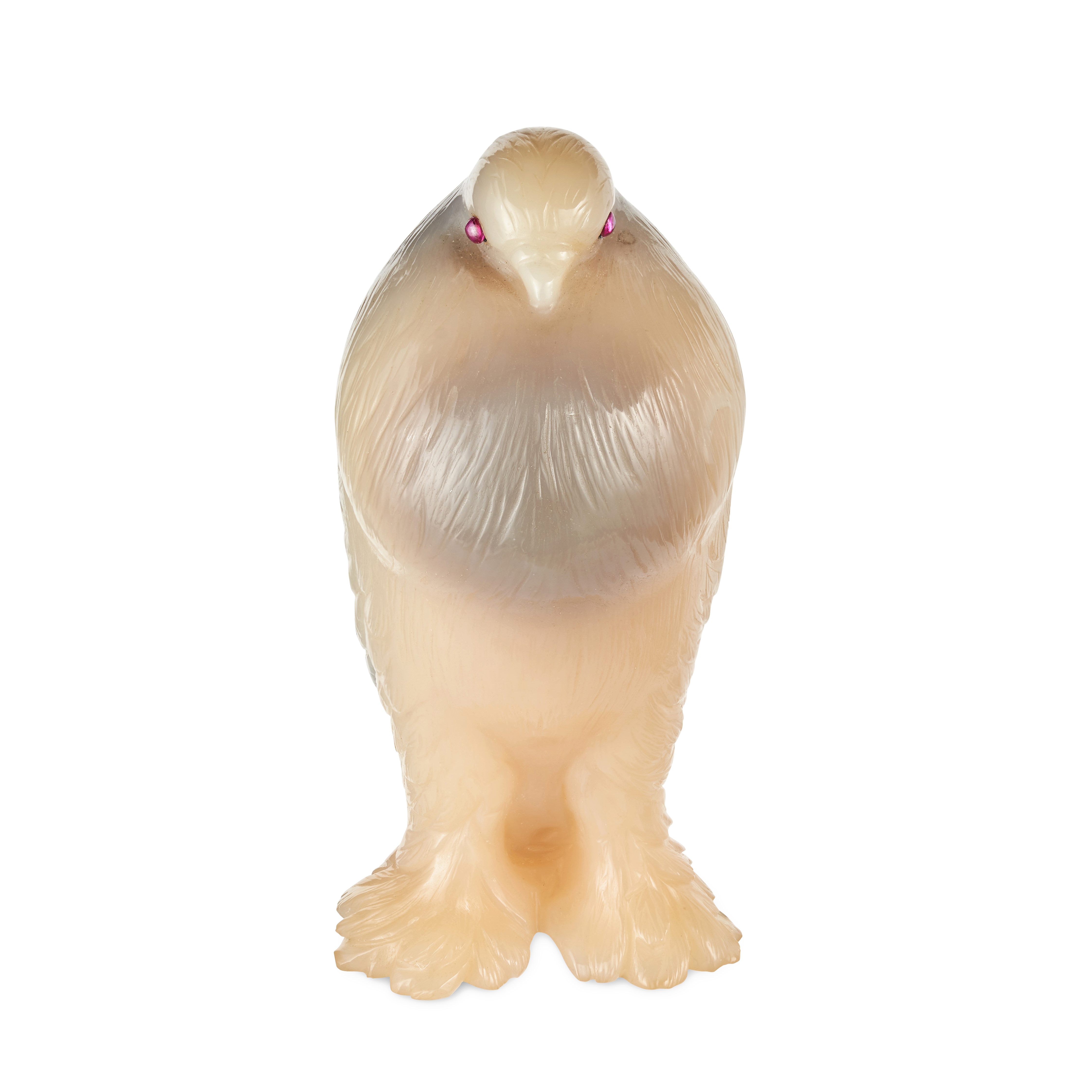 FABERGE, AN IMPORTANT JEWELLED CHALCEDONY MODEL OF A POUTER PIGEON, ST PETERSBURG CIRCA 1900 - Image 3 of 12