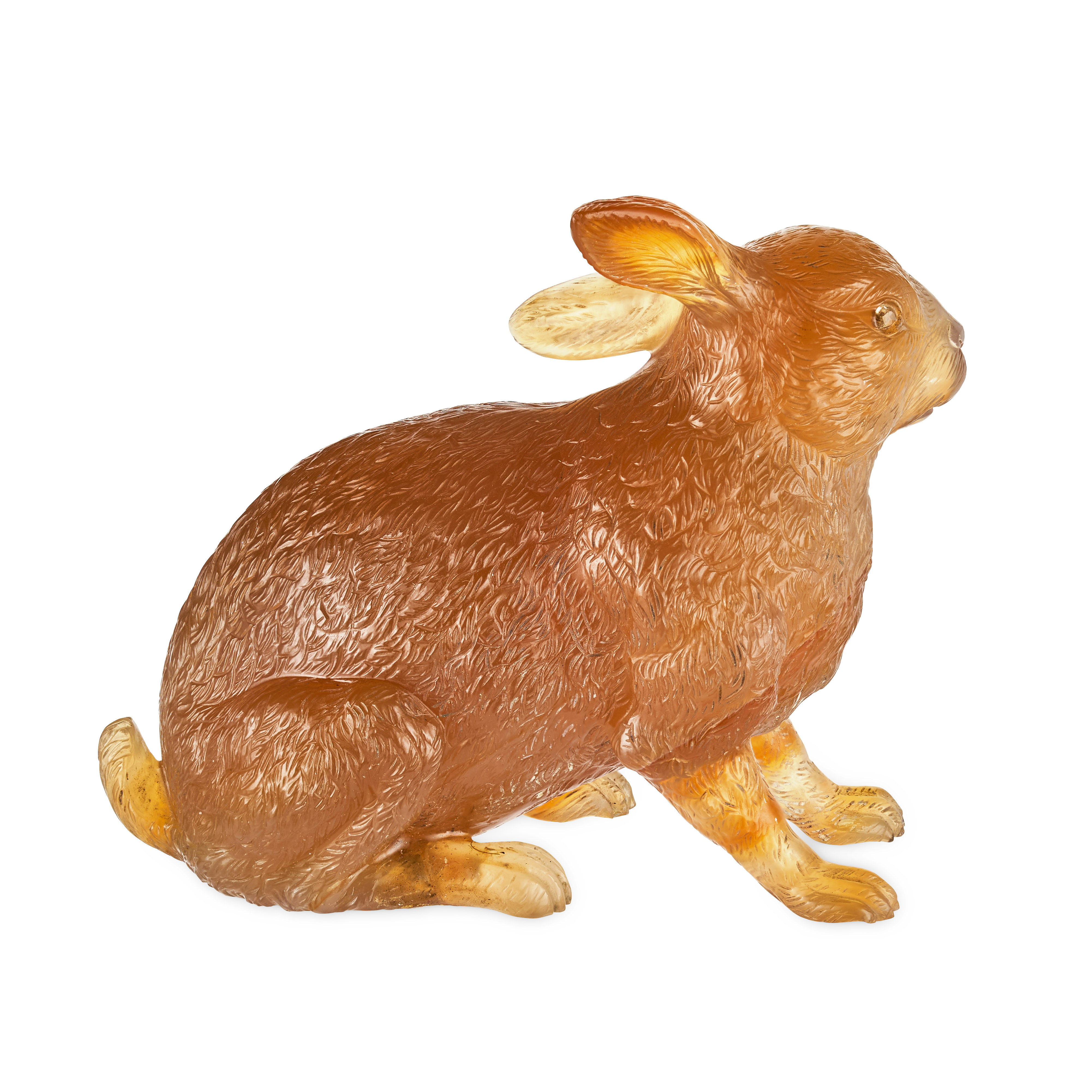 FABERGE, A JEWELLED AGATE FIGURE OF A HARE / LEVERETT, ST PETERSBURG, CIRCA 1900 - Image 6 of 10