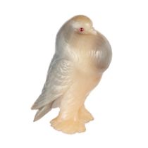 FABERGE, AN IMPORTANT JEWELLED CHALCEDONY MODEL OF A POUTER PIGEON, ST PETERSBURG CIRCA 1900