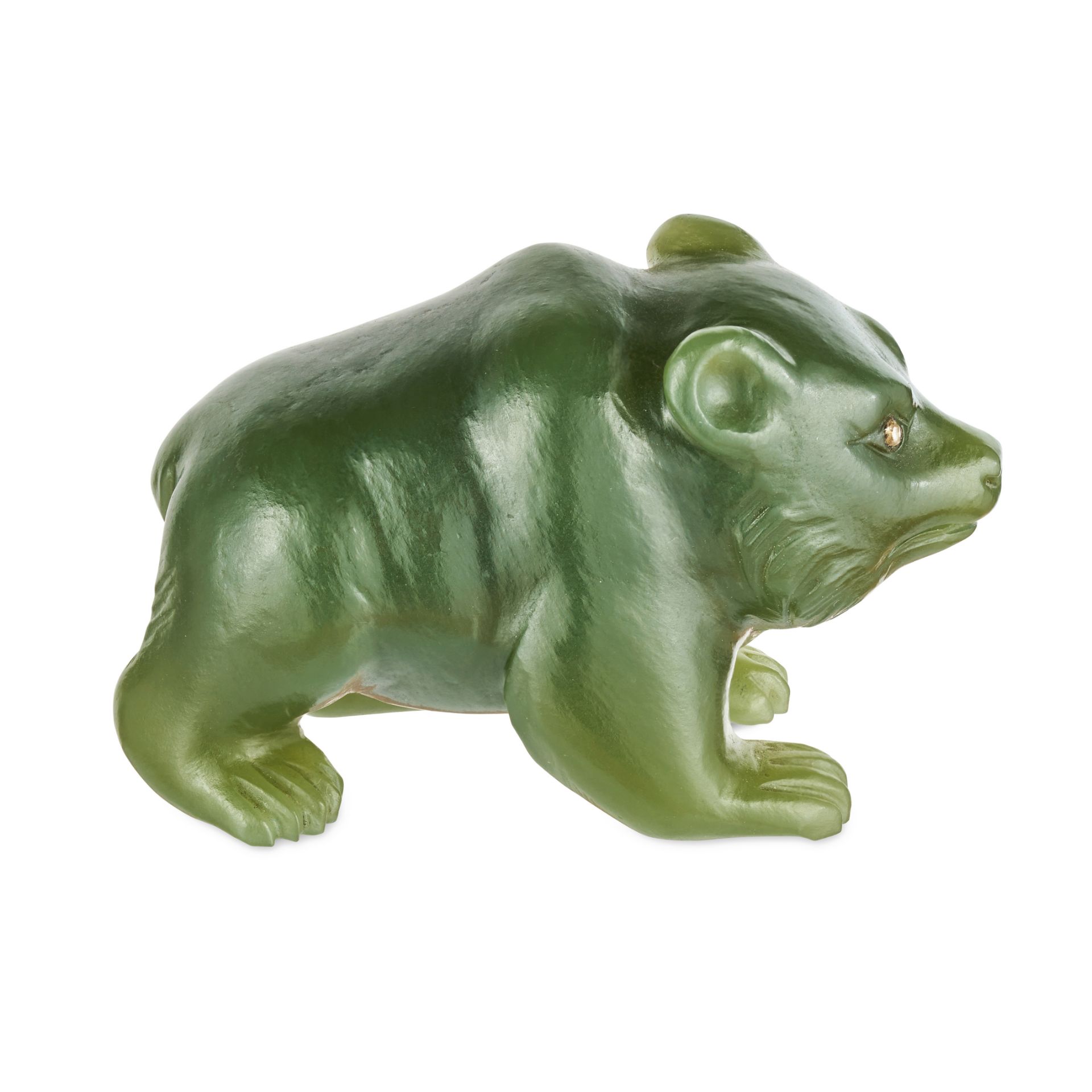 FABERGE, A JEWELLED NEPHRITE STUDY OF A BEAR, CIRCA 1905 - Bild 5 aus 6