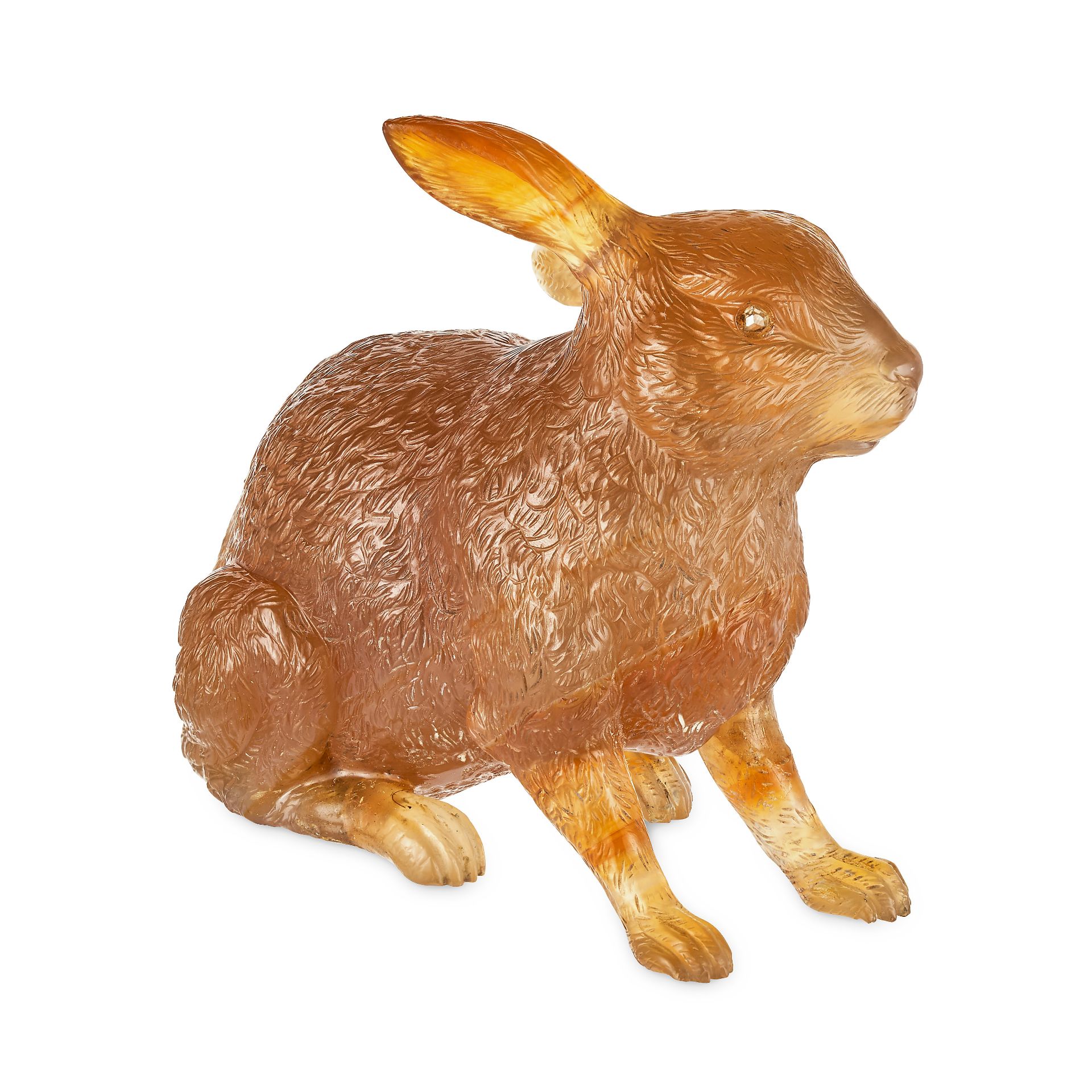 FABERGE, A JEWELLED AGATE FIGURE OF A HARE / LEVERETT, ST PETERSBURG, CIRCA 1900 - Image 7 of 10