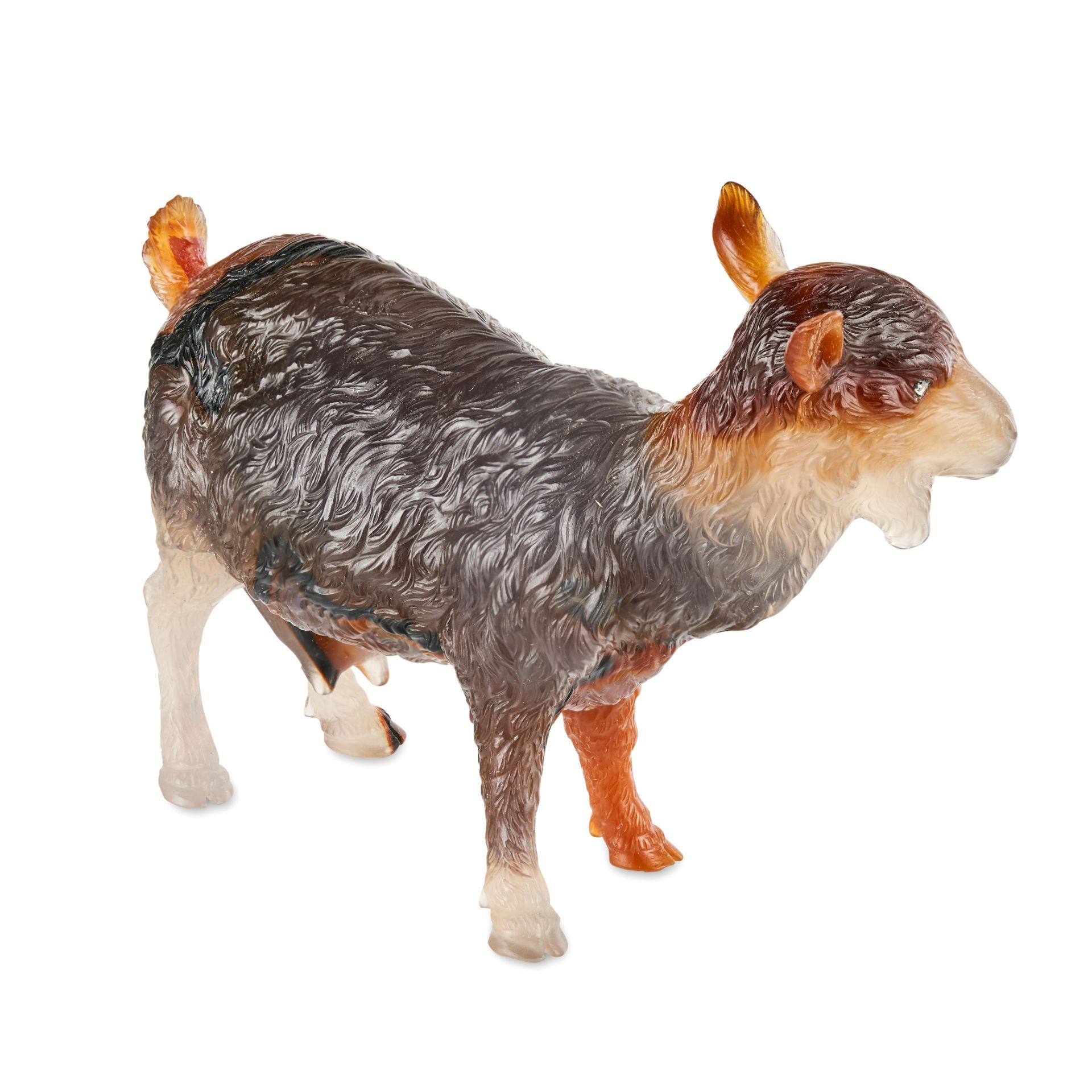 FABERGE, AN EXCEPTIONAL JEWELLED AGATE MODEL OF A SHE GOAT, ST PETERSBURG, CIRCA 1900 - Bild 8 aus 11
