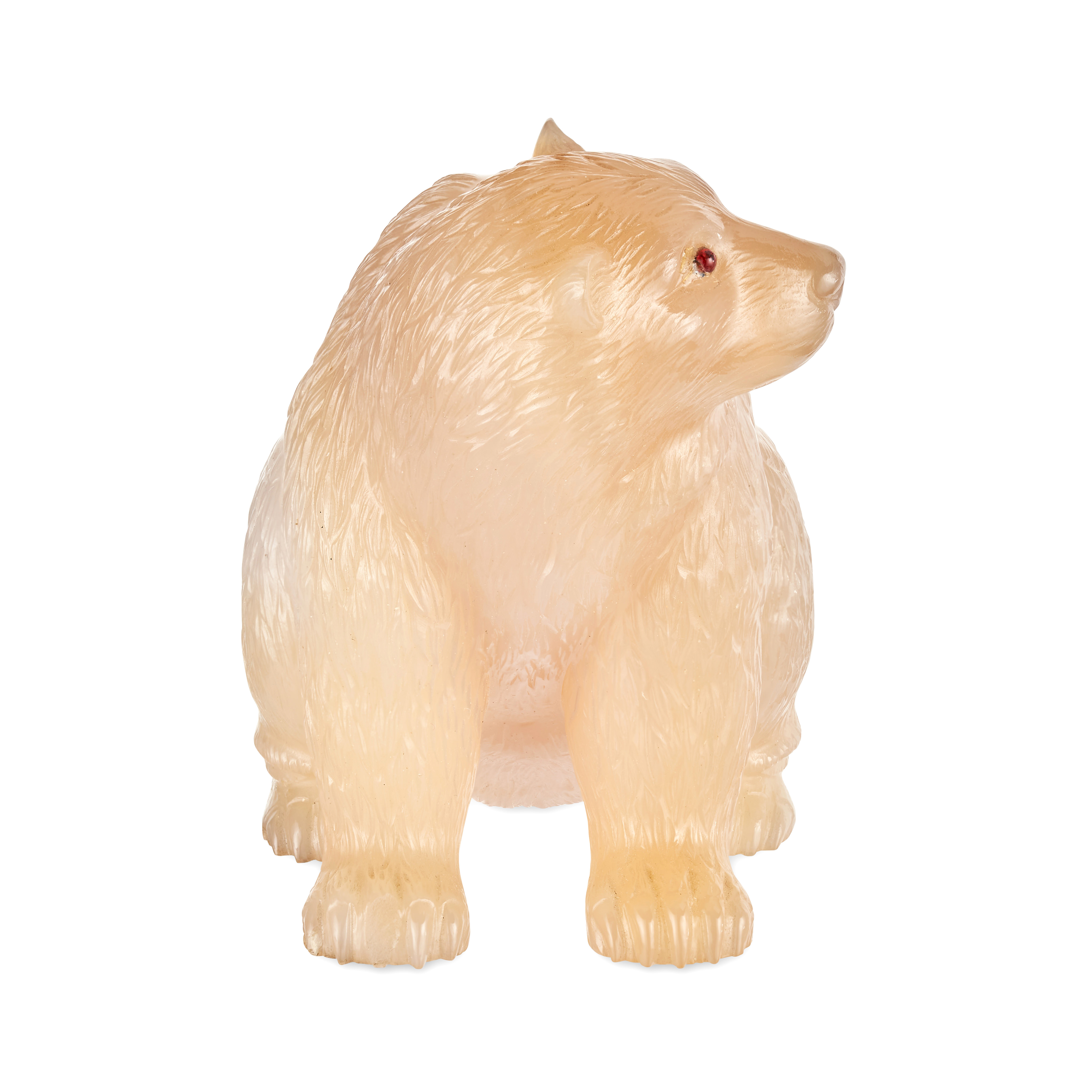 FABERGE, A RARE JEWELLED AGATE MODEL OF A POLAR BEAR, ST PETERSBURG, CIRCA 1900 - Image 2 of 10