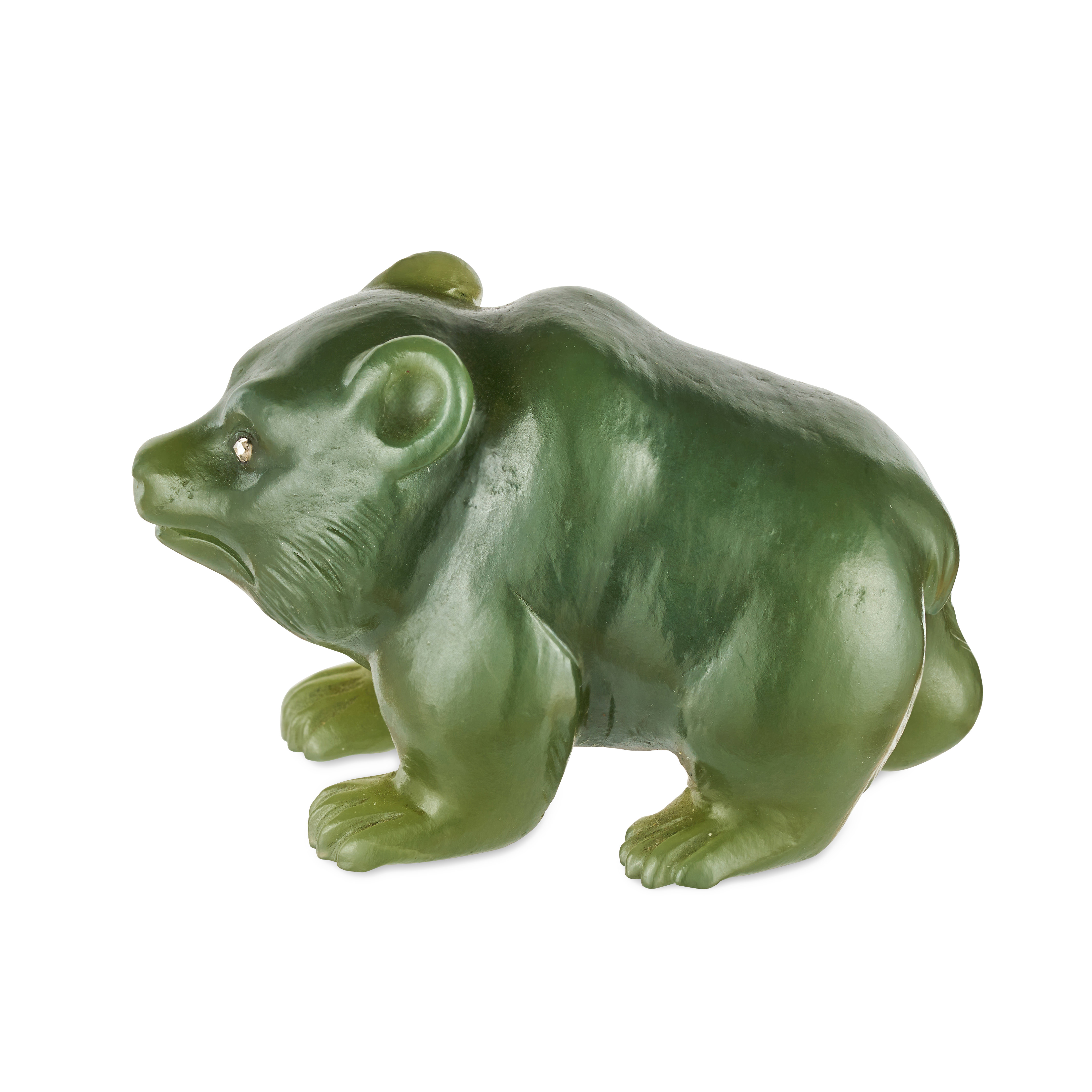 FABERGE, A JEWELLED NEPHRITE STUDY OF A BEAR, CIRCA 1905 - Image 2 of 6