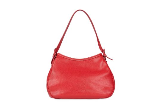 GIANFRANCO LOTTI RED LEATHER SHOULDER BAG  Condition grade B.  Red grained leather exterior wit... - Bild 3 aus 4