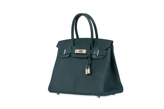 HERMÈS VERT CYPRES CHÈVRE DE COROMANDEL BIRKIN 30 BAG  Condition grade A.  Vert Cypres Chèvre d... - Bild 2 aus 6