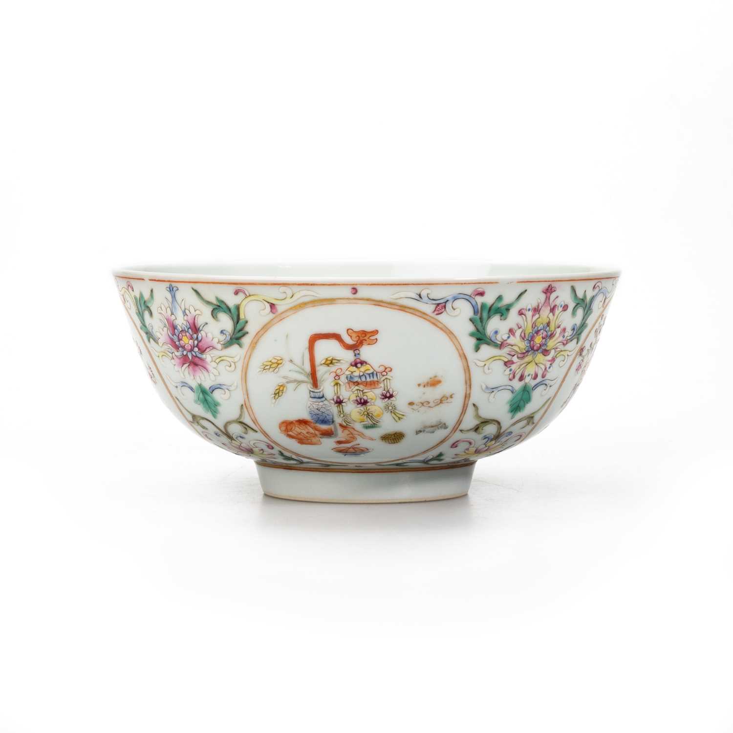 A CHINESE FAMILLE ROSE 'LANTERN' BOWL