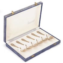 A SET OF SIX ITALIAN 800 GRADE SILVER TEASPOONS