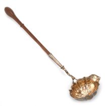 A GEORGE II SILVER TODDY LADLE