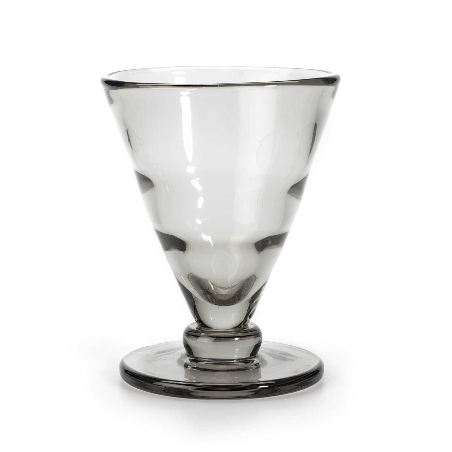 ELIS BERGH FOR KOSTA, A GREY OPTIC GLASS VASE