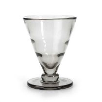 ELIS BERGH FOR KOSTA, A GREY OPTIC GLASS VASE