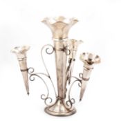 A GEORGE V LARGE SILVER EPERGNE
