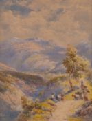 CHARLES EDMUND ROWBOTHAM (1856-1921) PAIR OF CONTINENTAL MOUNTAIN LANSCAPES