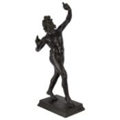 AFTER THE ANTIQUE, A BRONZE FIGURE OF THE DANCING FAUN OF POMPEII